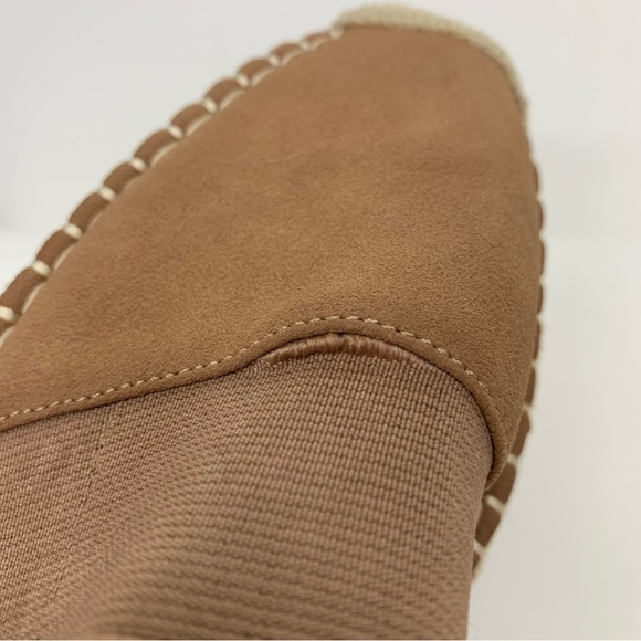 Adrienne Vittadini Arnie Tan Espadrille Flat Mule Sandal Faux Leather Size 9 - Picture 7 of 15